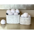thumbnail image 2 of S/2 Decorative Metal Oval Buckets White & Gold Snowflakes Embossed Designs Containers Christmas Winter Holiday Decor Accessories Indoor Outdoor, 2 of 7