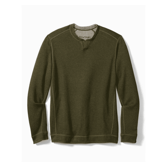 $118.00 Tommy Bahama Reversible FlipShore Abaco Pullover, Palm Verde Hthr, XL
