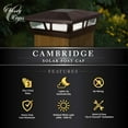 thumbnail image 4 of Classy Caps Cambridge Solar Post Cap - Fits 6"x6", 5.5"x5.5", and 5"x5" Posts - Brown Aluminum, 4 of 10