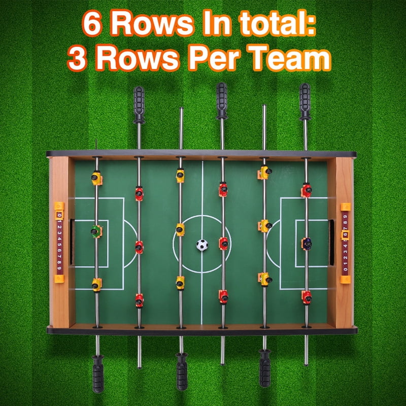19inch Mini Table Top Foosball Game for Kids Teens Adults 6 Rows Fun Table Gifts 