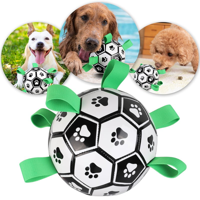 Dog Balls Toys Interactive Soccer Toy: Dog Toys with Grab Straps Tabs for  Jolly, Fun Dog Water Toy for Tug for Small & Medium Dogs Ball