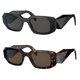 thumbnail image 1 of Gafas de sol BUTABY Trendy Rectangle para mujeres y hombres con montura negra, 1 of 6