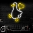 thumbnail image 2 of C-CRAFT Duck Heart Balloon Neon Sign LED Light 20 inch for Kid Bedroom Wall Art Decor, 2 of 5