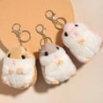 thumbnail image 3 of Hamster Keychain Backpack Charms Stuffed Animals Keyring, 3 of 11