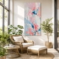 thumbnail image 6 of Canvas Wall Art, Pink Blue Art Framed Canvas Prints for Bedroom Dining Room, Modern Abstract Art Oversized Gallery Wrapped Wall Decor for Home Office, Gifts, 20"x40" Ship Next Day, 6 of 9