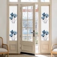 thumbnail image 2 of Reusable Static Cling Window Tints, Navy Blue Tulip Window Privacy Film Frosted, Watercolor Farmhouse Floral Botanical Heat Control Windows Films for Offices, Balcony, 29.5 x 118 Inches, 2 of 9