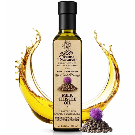 Milk Thistle Oil for Cooking | Raw First Cold Pressed | Single Press Below 30C | Unrefined | Made in USA