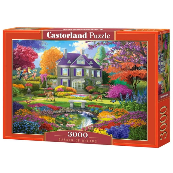3000 Piece Jigsaw Puzzle, Garden of Dreams, Idyllic paradise, Colorful puzzles, Adult Puzzle, Castorland C-300655-2