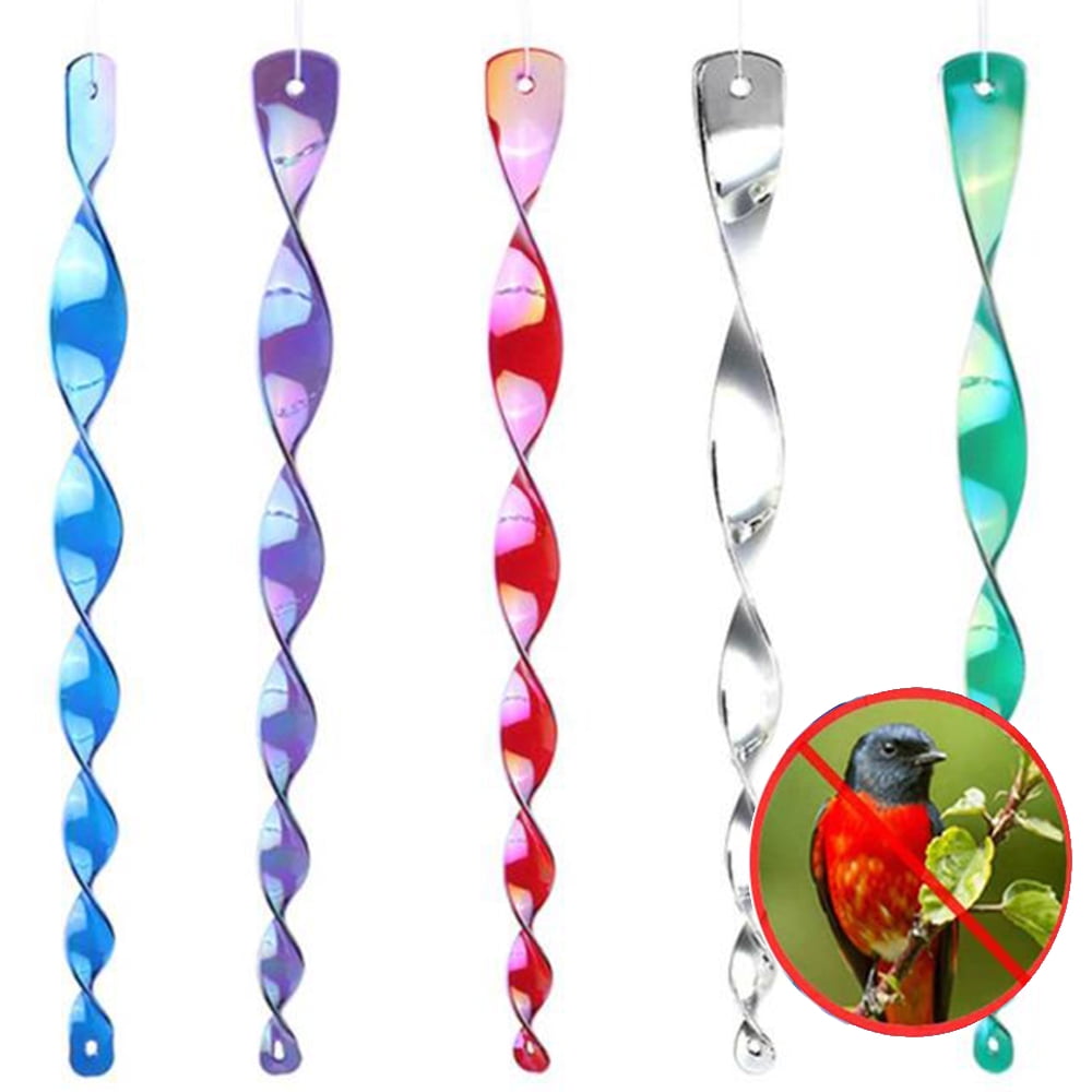 Elbourn Large 12Inch Bird Repellent Reflective Scare Rods Ornamental