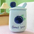 thumbnail image 1 of Boba Milk Tea Plushie Toy suave relleno sandía fresa sabor leche té abrazo almohada bolas Bubo taza de té cojín, 1 of 4