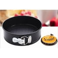 thumbnail image 2 of Molde desmontable antiadherente para pasteles, bandeja para hornear, ideal para bodas, fiestas y cumpleaños. Negro redondo 22x7cm, 2 of 8