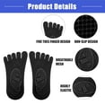 thumbnail image 4 of Vocoste 2 Pair Yoga Socks Five Toe Socks Ballet Socks Non Slip with Grips for Women Black, 4 of 7