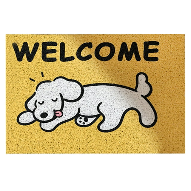 Front Door Mat, Home Decoration Mud Scraping Cuttable Welcome Cute Door Mat For Bedroom