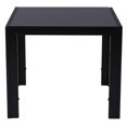 thumbnail image 2 of Franklin Collection Sleek Black Glass End Table with Black Metal Legs, 2 of 2