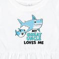 thumbnail image 4 of Inktastic My Great Uncle Loves Me with Cute Sharks Girls Baby Dress, 4 of 5