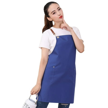 

Bib Apron Waterdrop Resistant Cooking Kitchen Apron for Women Men Chef BBQ Drawing Apron Home Adjustable Work Baking Kitchen Coffee Shop Cooking BBQ Cover Pocket Apron
