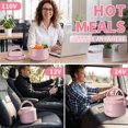 thumbnail image 6 of Aotto Electric Lunch Box, 32 oz Portable Heated Lunch Box for Adults, 12V/24V/110V Portable Food Warmer for Car/Truck/Work, BPA-Free, Pink, 6 of 9