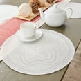 thumbnail image 6 of DII White Floral Woven Round Placemat Set/6, 6 of 6