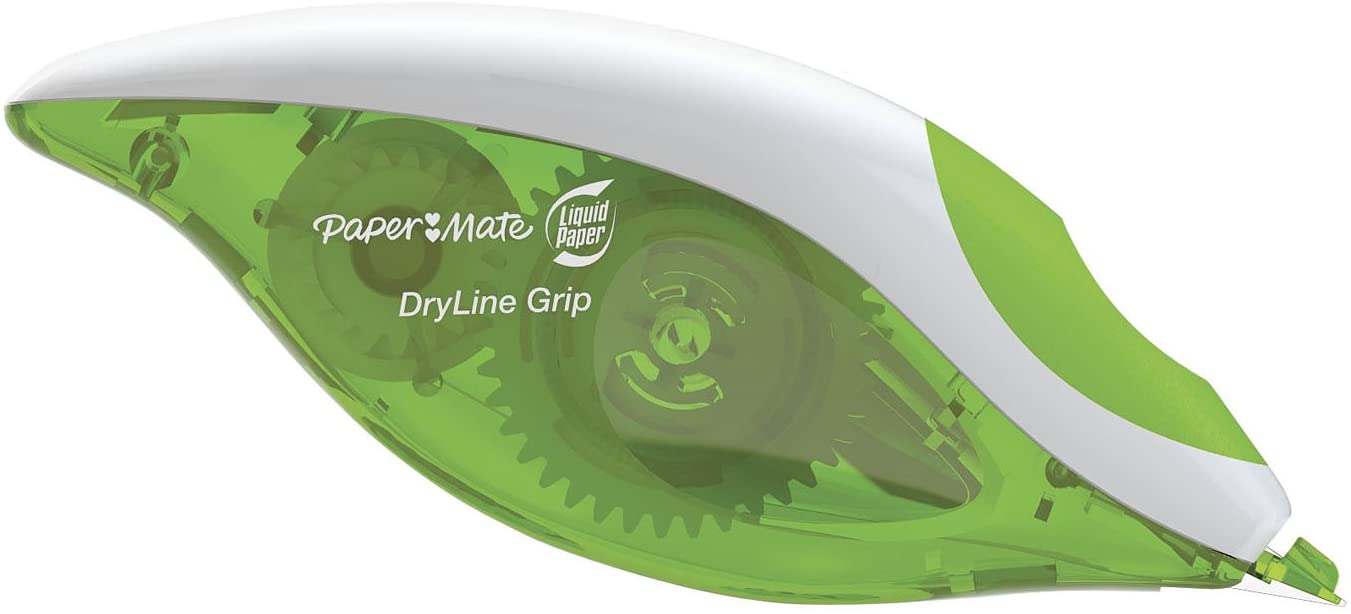 Liquid Paper Correction Tape, DryLine Grip Correction Tape 5mm x 8.5m, Box of 12, White (6612