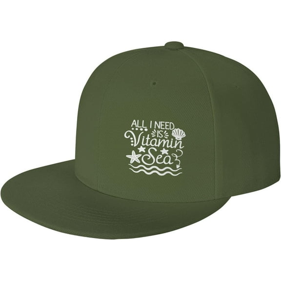I Need Vitamin Sea Baseball Cap Classic Fashion Trucker Adjustable Brim Baseball Cap for Men Women Black