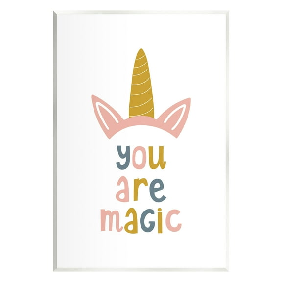 Stupell Industries You Are Magic Unicorn Horn Fairy Tales & Fantasy Painting Unframed Art Print Wall Art, 10 x 15