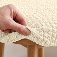 thumbnail image 4 of ShaoXinWan Round Linen Bar Stool Cover,Elastic Textured Fabric Seat Cushion Slipcover,Washable Non-slip Stretch Stool Protector for Adjustable Swivel Rolling Stool Home Salon Office Use, 4 of 6