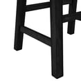 thumbnail image 5 of Counter Height Backless Saddle Stool for Kitchen, 2-piece Counter Height Wood Kitchen Dining Stools for Small Places, Walnut+Black, 5 of 9