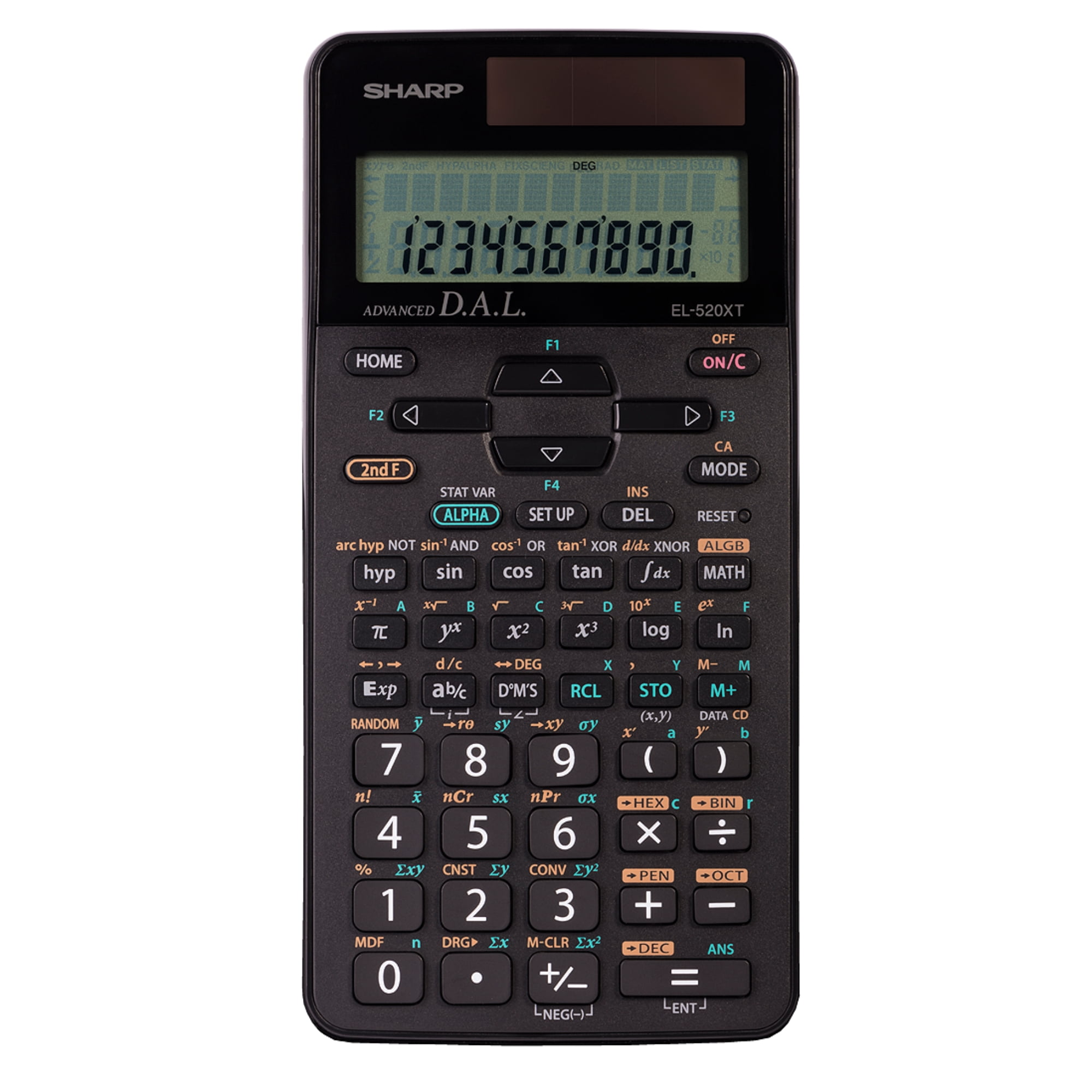 Sharp Function SHARP EL520XTBK Scientific Calculator, 420 Functions, Direct Algebraic ...