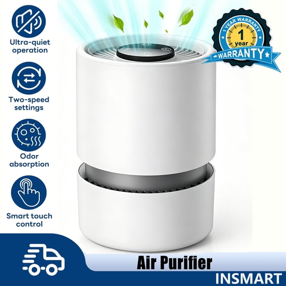 INSMART Air Purifiers for Bedroom, Quiet Air Purifier with HEPA Filter for Home,Smoke Dust Pet Dander, Odor, Hair for 500 SQ.ft