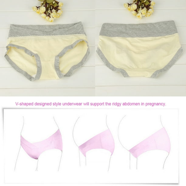 Pregnancy Maternity Underwear Soft Breathable Cotton Low Waist Knickers  Intimate Portal Women Under The Bump Panties