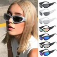 thumbnail image 2 of Gafas De Sol Punk Rectangular Mujeres Espejo Deportes Al Aire Libre Colorido Moda Hombres Sombras Marco Cuadrado Verano Salvaje Ciclismo, 2 of 4