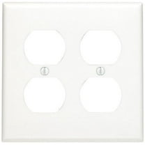 Leviton White Nylon 2-Gang Duplex Receptacle Wall Plate 80716-W