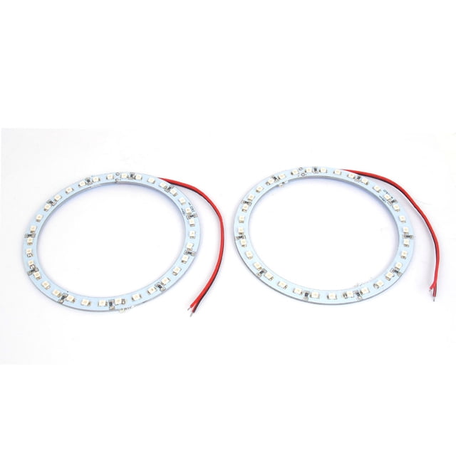 2 X 100mm Rojo 33-Smd Led Coche Angel Eyes círculo de