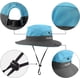 thumbnail image 4 of 2 piezas de sombrero de sol plegable con cola de caballo y protección UV para mujer, ala ancha, para pesca y senderismo, 4 of 7