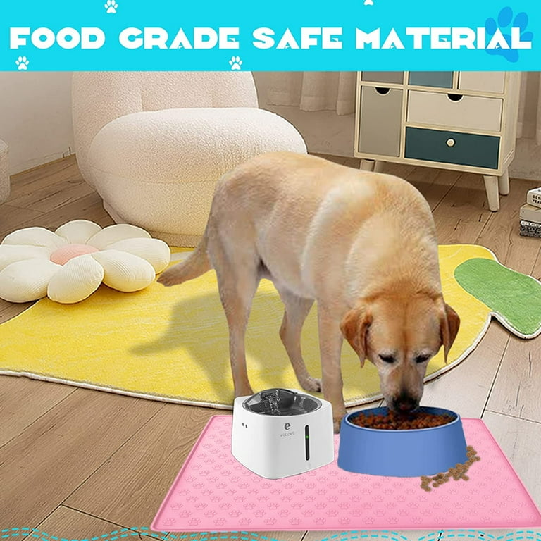 Dog Cat Pet Food Mat Dog Feeding Mat for Food and Water Silicone Dog Dish  Mats