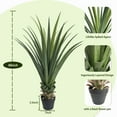 thumbnail image 2 of 4ft Artificial Agave Plants (2 Pack) - UV Resistant Fake Succulents for Indoor & Outdoor Modern Minimalist Decor, 2 of 7