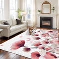 thumbnail image 3 of Watercolor Flowers Area Rug 8x10 Washable Rug Non Slip Spring Pink Ink Floral Botanical Large Area Rug Soft Stainresistant Indoor Floor Carpet for Living Room Bedroom Home Office Dining Room Nursery, 3 of 8