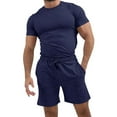 thumbnail image 2 of Ensemble d'Été 2 Pcs pour Hommes Chemises à Manches Courtes et Shorts de Plage, 2 of 7