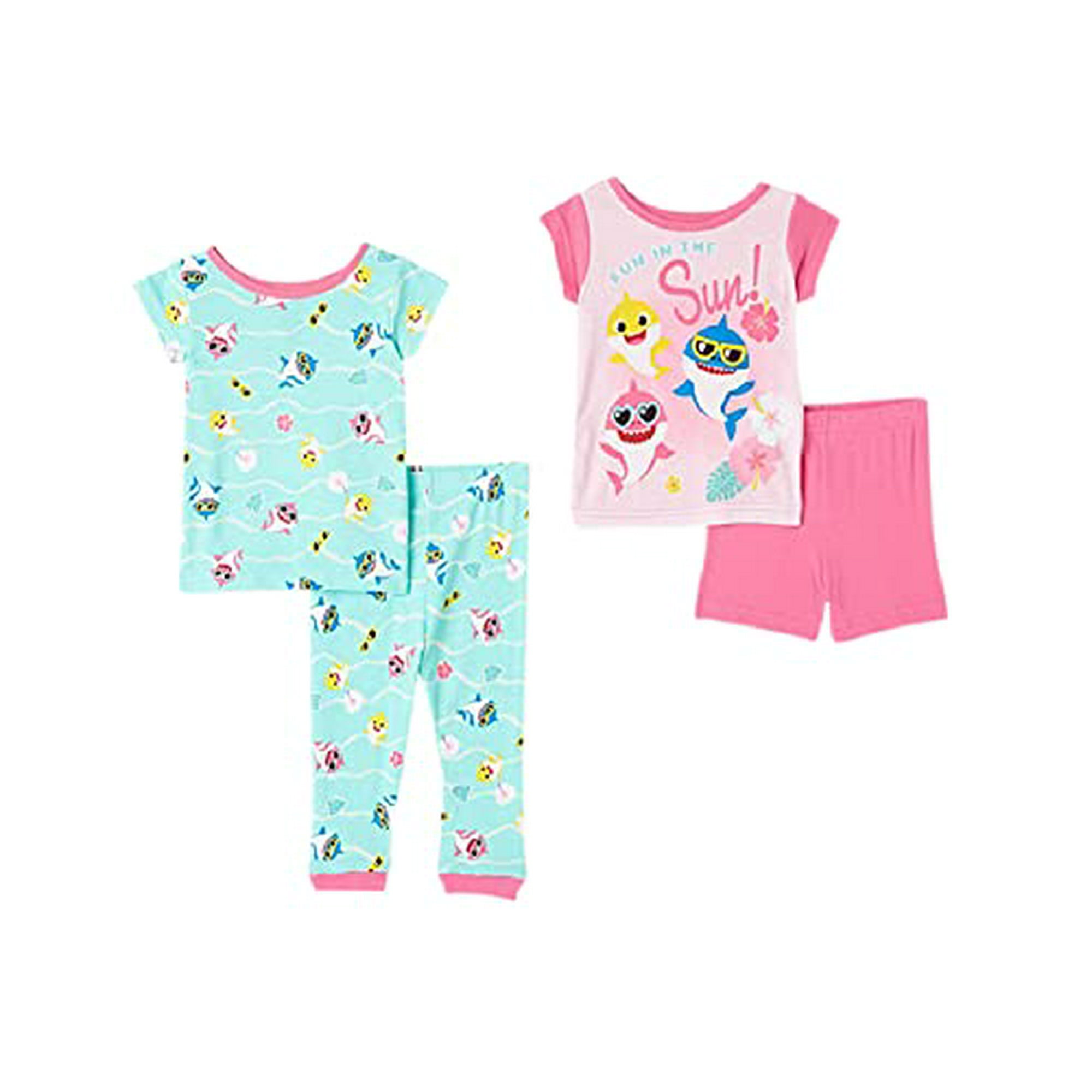 Nickelodeon Girls Baby Shark Cotton Pajama Sets Fun In The Sun 18m Other