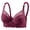 Hot Pink, variant on Women Leaf Floral Scalloped Lace Underwire Bra, Adjustable Strap Dual Back Hook Bra with Satin Bow Support Comfort Daily Underwear