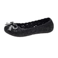 thumbnail image 2 of Ballet Flats for Women Lace Cutout Bow Slip-On Shoes Closed Toe Causal Breathable Flat Shoes, 36, 2 of 8