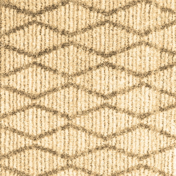 Ahgly Company Indoor Square Trellis Brown Modern Area Rugs, 5' Square