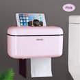 thumbnail image 3 of Amdohai No Drilling Wall Mounted Multifunctional Paper Roll Tissue Box Tube, 3 of 7