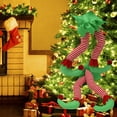 thumbnail image 4 of Christmas Elf Legs Tree Decorations Stuffed Elf Leg for Xmas Home Party Tree Fireplace Ornaments, 4 of 7