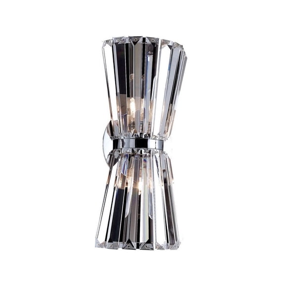 11272-010-FR001-Allegri Lighting-Armanno - Two Light Wall Sconce   Chrome Finish with Firenze Clear Crystal