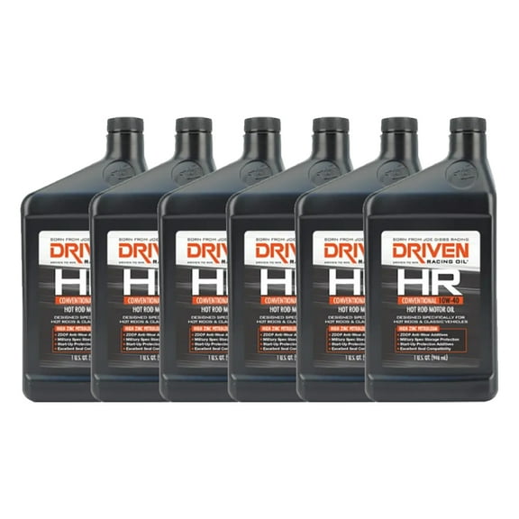 Driven Racing Oil 03806 HR5 Conventional 10W40, 1 Quart Oil - 6 Pack