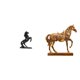 thumbnail image 1 of Figuras decorativas de caballos, esculturas para dormitorio o jardín, figuras de resina grabadas con animales, ideales para la decoración del hogar u, 1 of 8