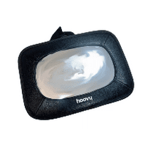 Hoovy Rear Facing Car Mirror Cloth, Faux Leather, Black, Universal, Car Accessory