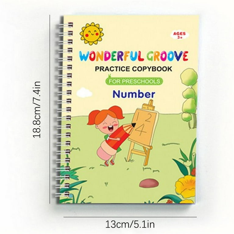 Notebooks 4 Pcs English Version Of Children's Groove Calligraphy
