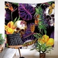 thumbnail image 1 of ZHH Gothic Skull Tapestries Kissing Lovers Skeletons Wall Hanging Home Decor Fashion Wall Art for Living Room, Bedroom, Dorm, 59”x 51”, 1 of 10